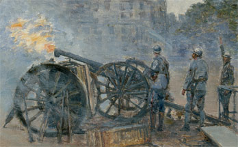 Le dernier coup de canon aux Invalides, le jour de la signature de la paix, 28 juin 1919, 1919