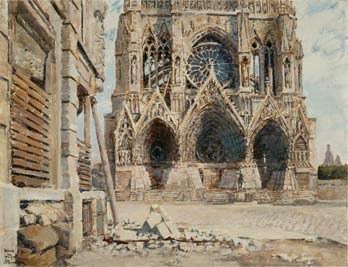 La cathédrale de Reims, septembre 1917, 1917