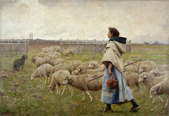 Le retour du troupeau, vers 1899 