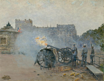 Le dernier coup de canon aux Invalides, le jour de la signature de la paix, 28 juin 1919, 1919