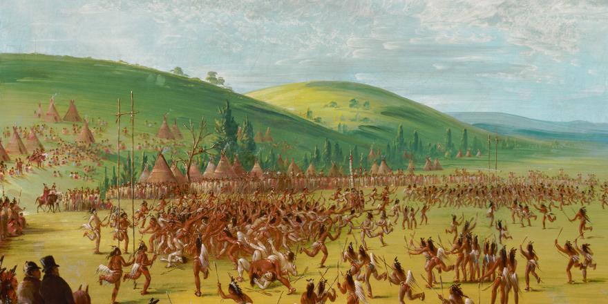 Le Jeu de balle indien de George Catlin 